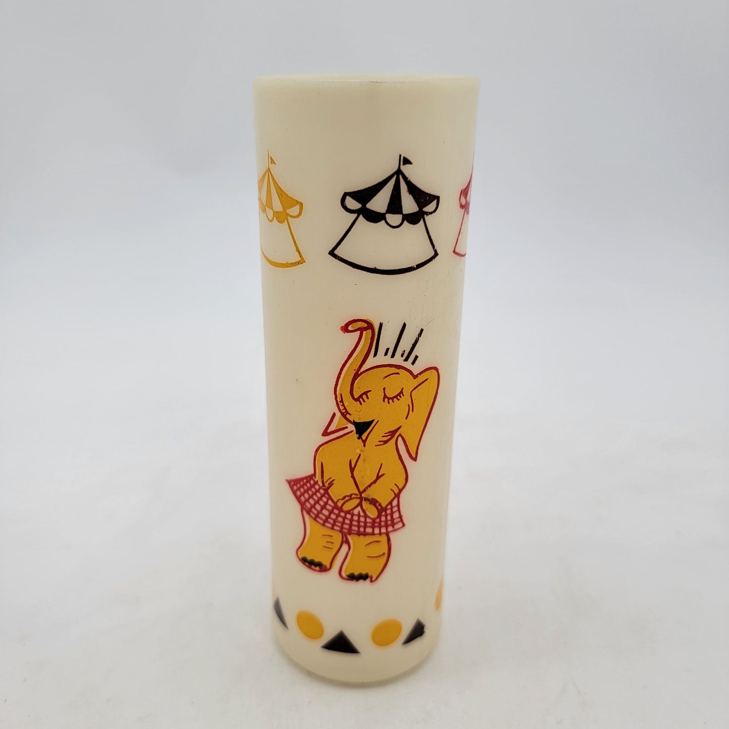 Vintage Mid-Century Modern Circus Themed Plastic Tumblers Set Of 6