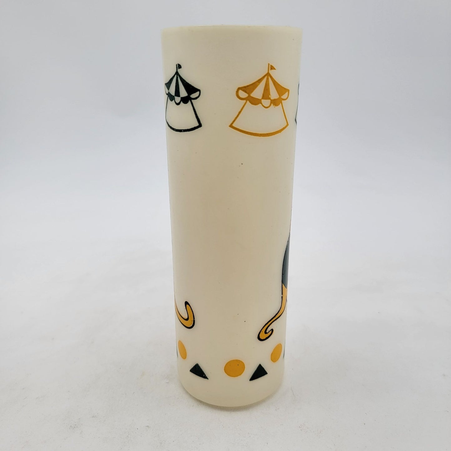 Vintage Mid-Century Modern Circus Themed Plastic Tumblers Set Of 6