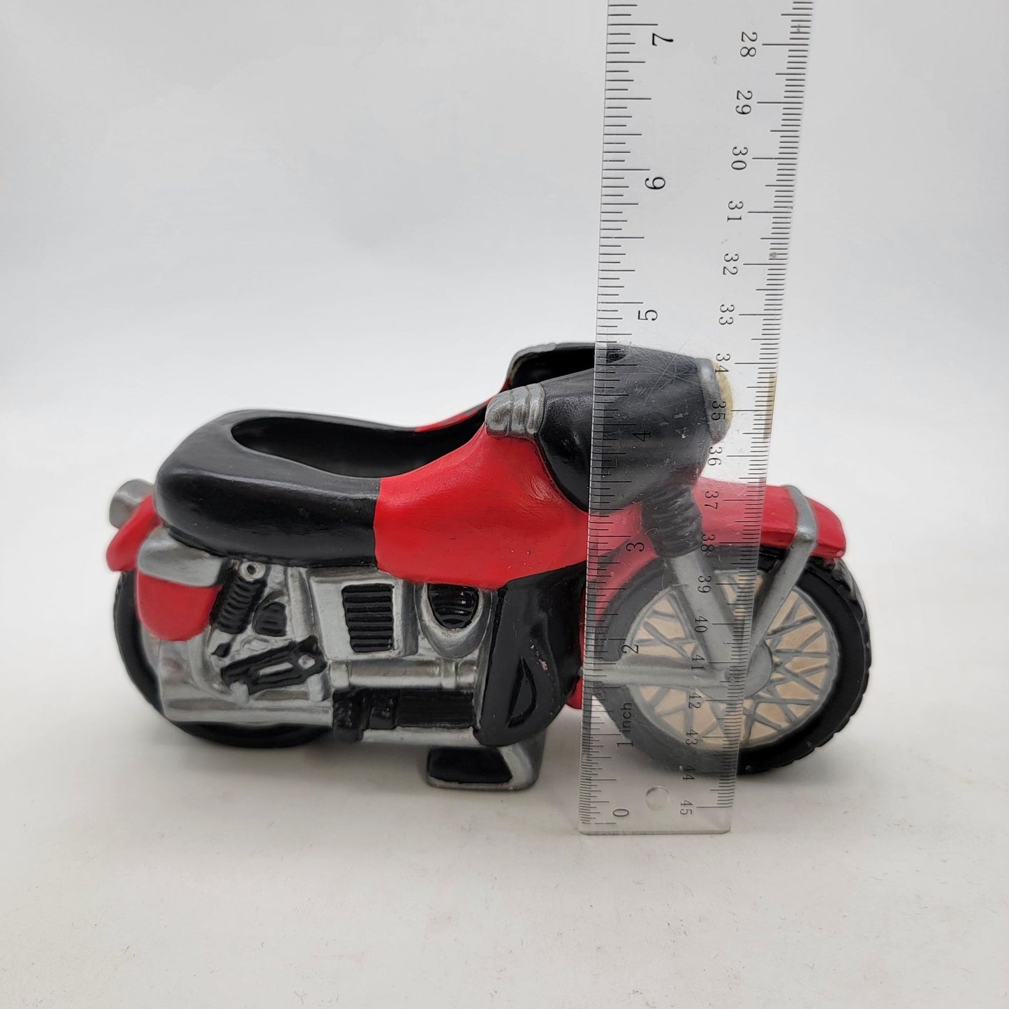 Vintage 1980  Motorcycle Pottery Planter