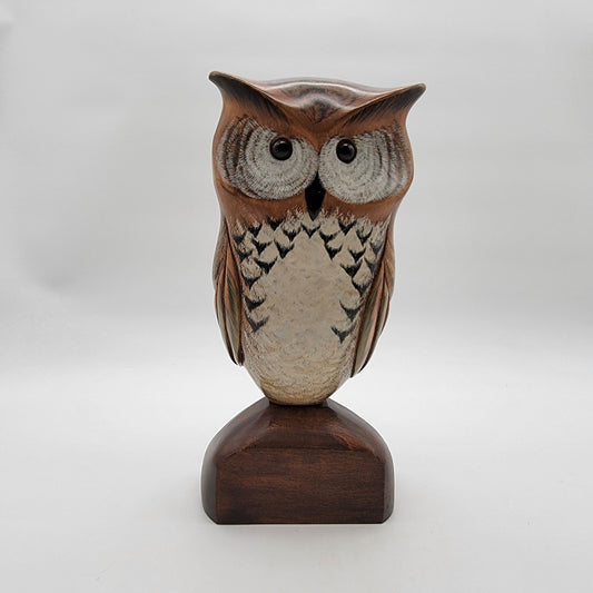 OOAK Hand Carved Wood Owl Sculpture