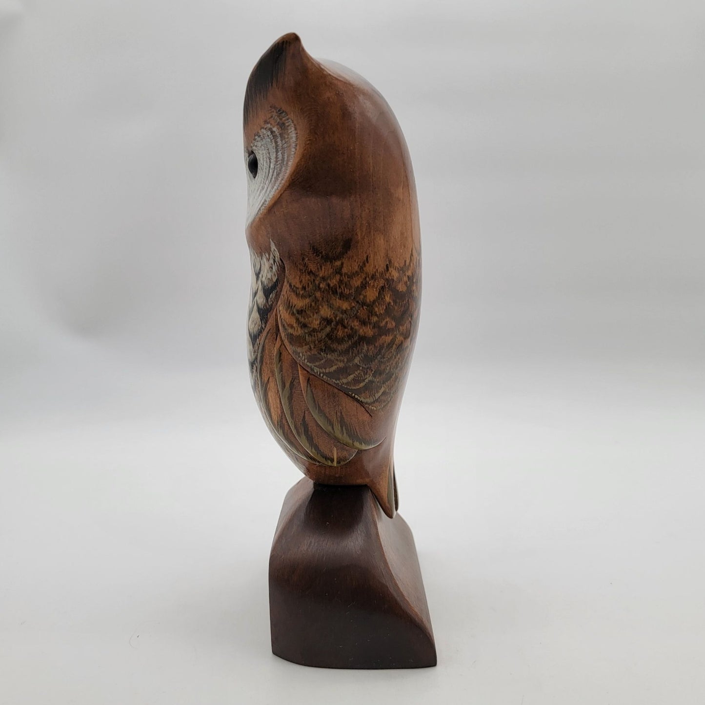 OOAK Hand Carved Wood Owl Sculpture