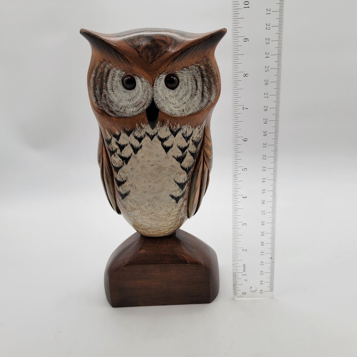 OOAK Hand Carved Wood Owl Sculpture