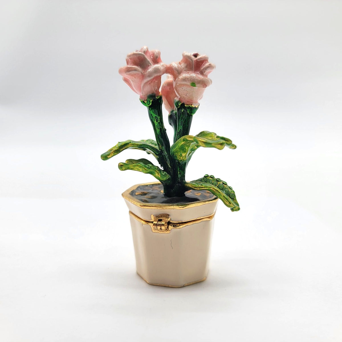 Objet D' Art Roses Are Pink Trinket Box Artform No. 169