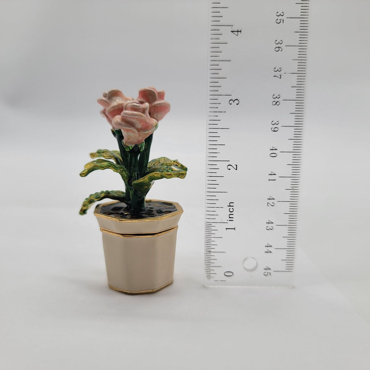 Objet D' Art Roses Are Pink Trinket Box Artform No. 169