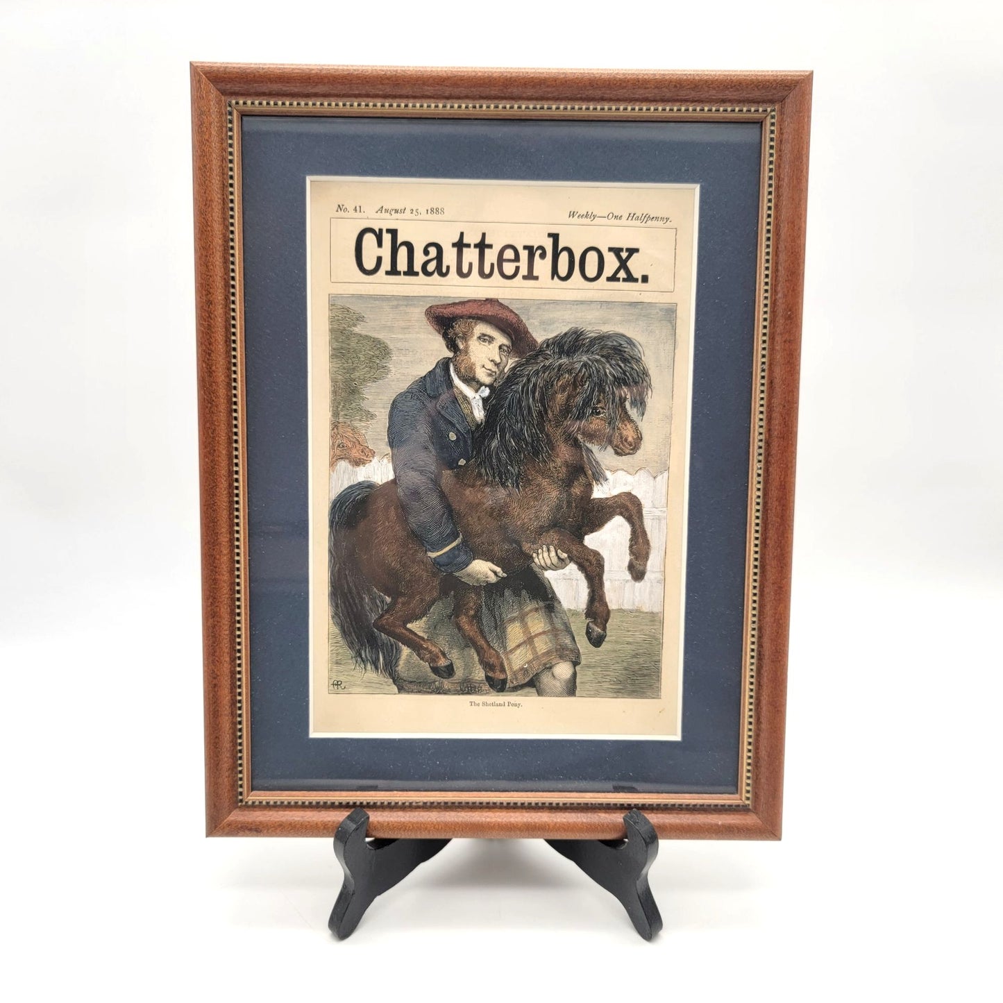 Victorian 1888 Chatterbox Magazine Cover August 1888 Shetland Pony