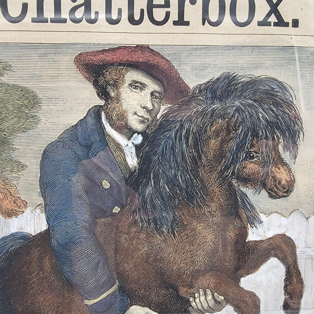 Victorian 1888 Chatterbox Magazine Cover August 1888 Shetland Pony