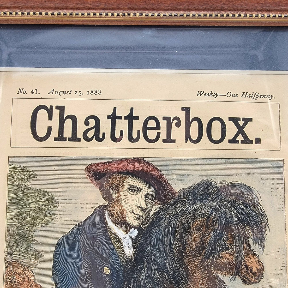 Victorian 1888 Chatterbox Magazine Cover August 1888 Shetland Pony