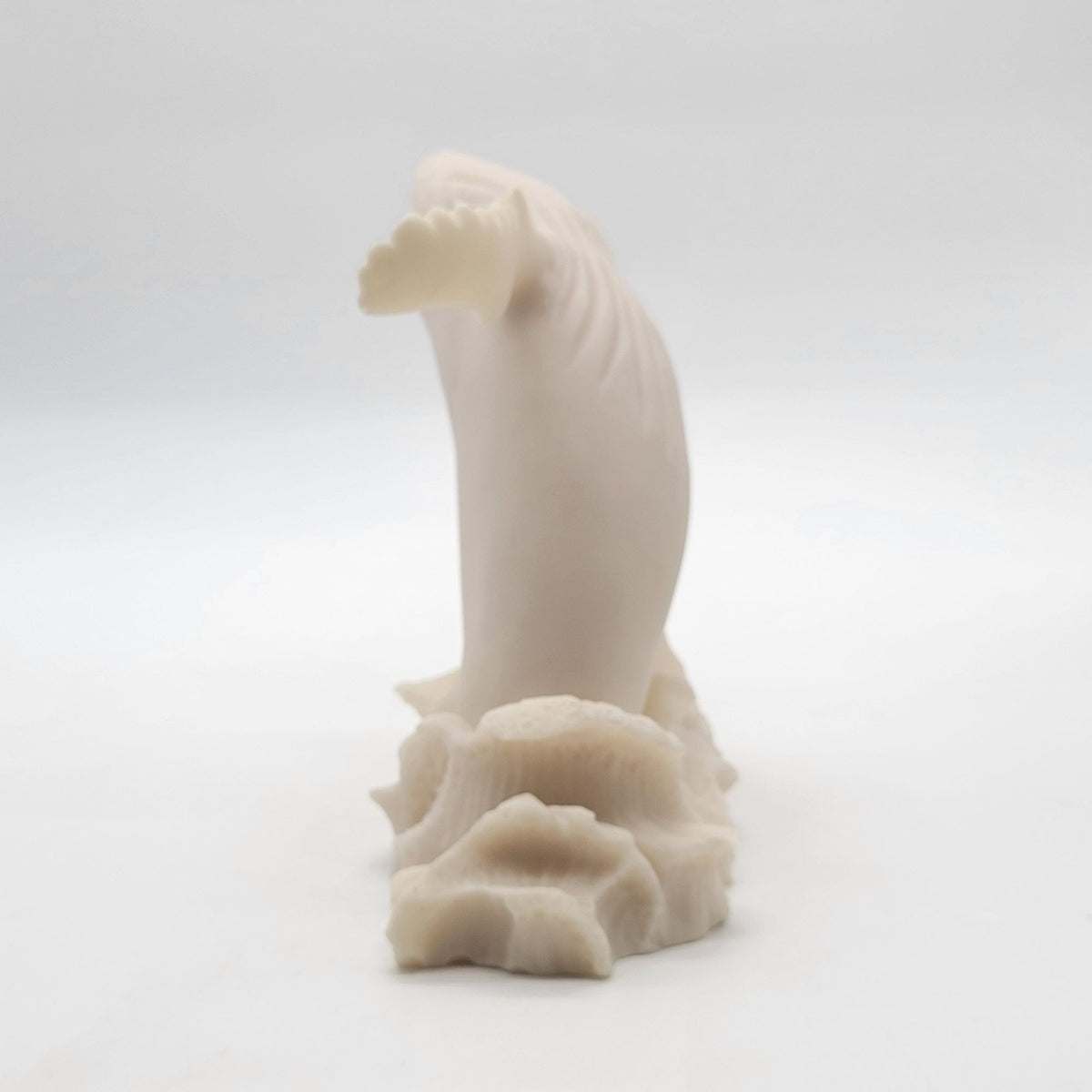 Vintage White Resin Humpback Whale Sculpture