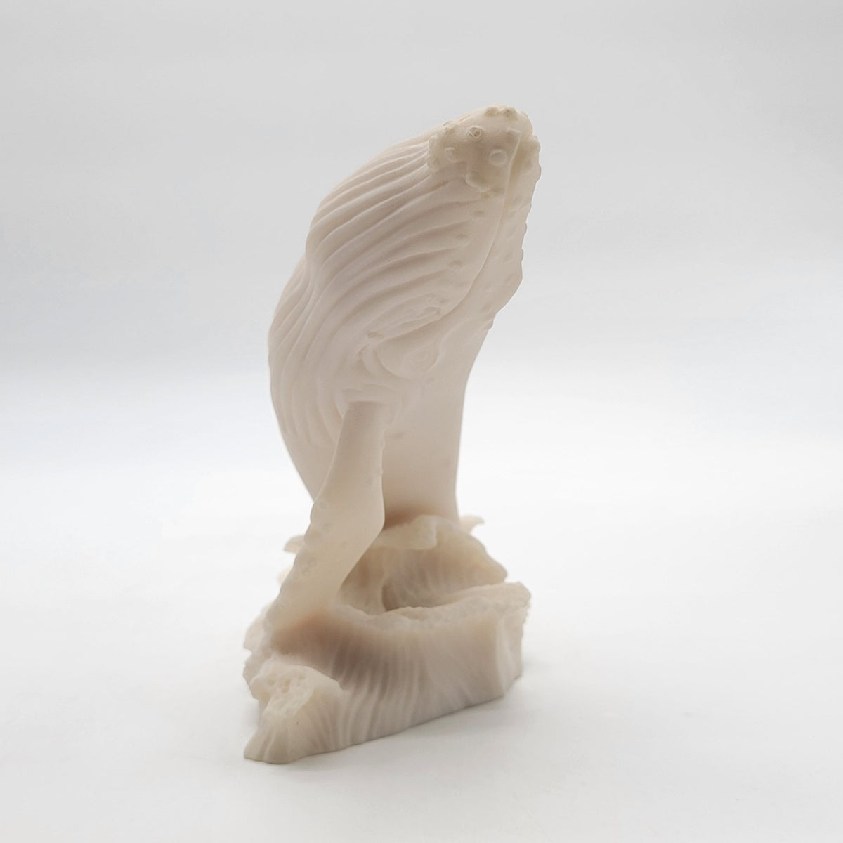 Vintage White Resin Humpback Whale Sculpture