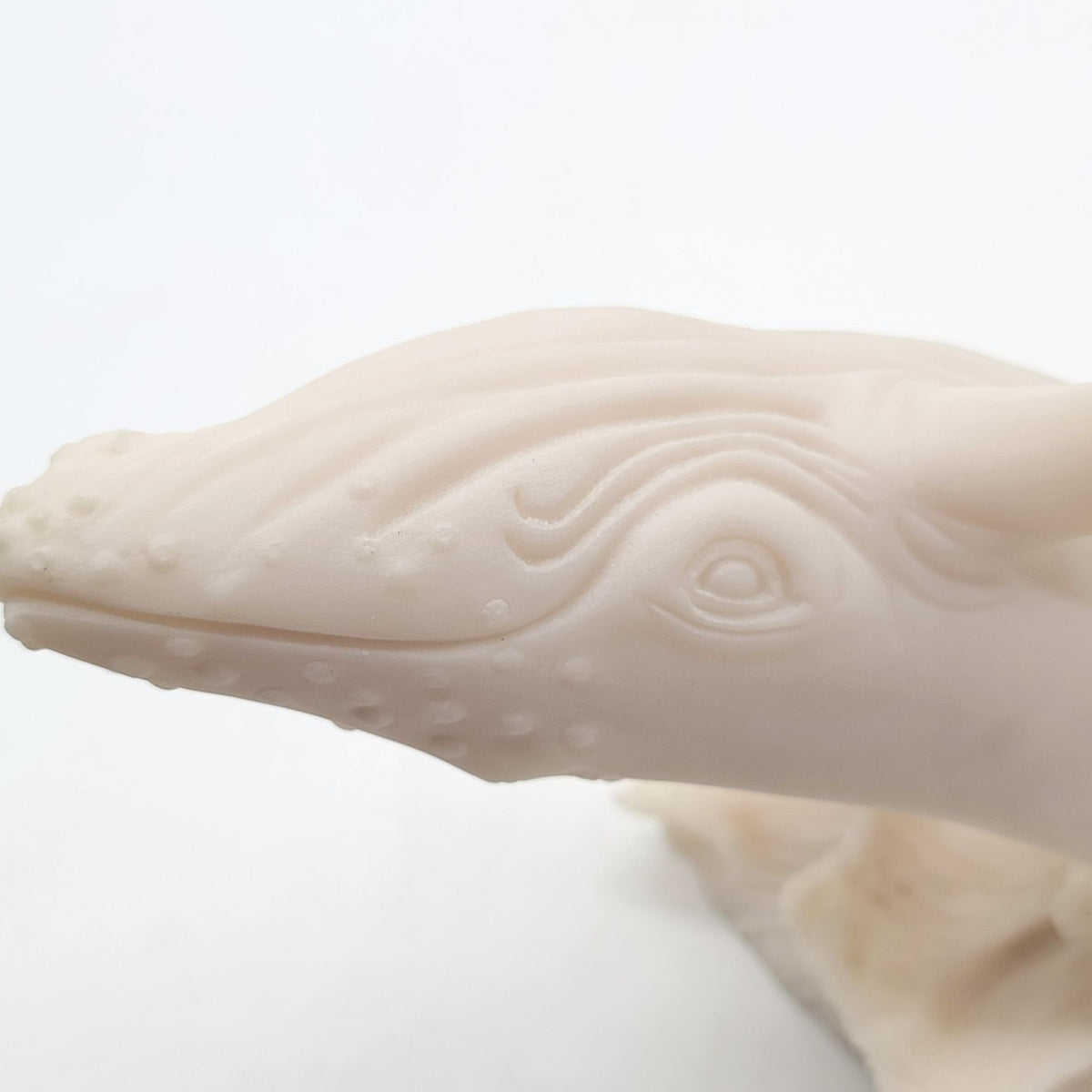 Vintage White Resin Humpback Whale Sculpture