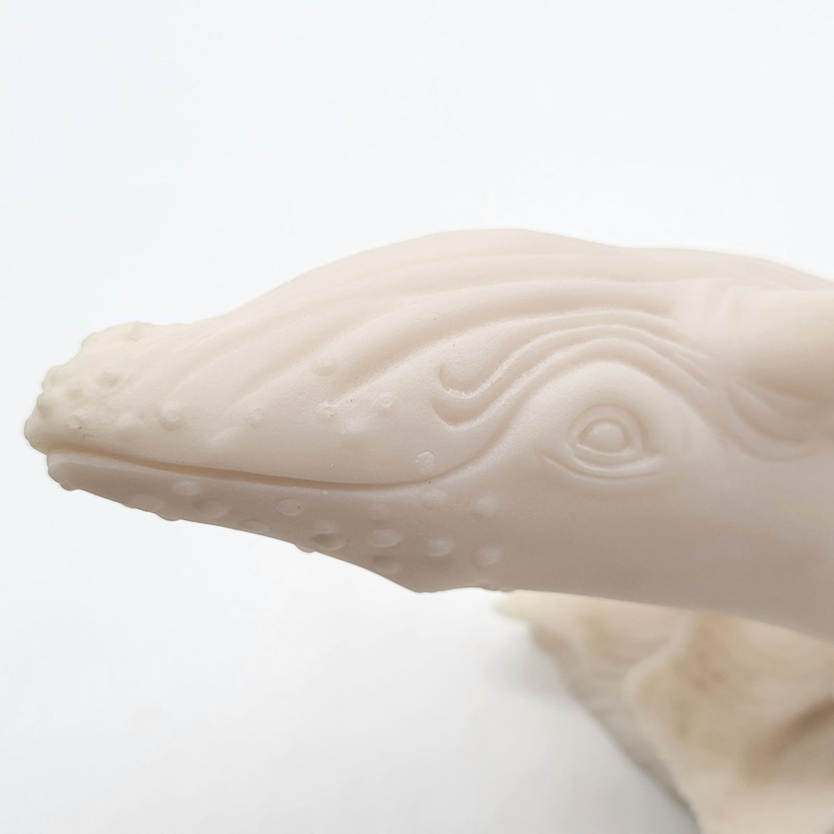 Vintage White Resin Humpback Whale Sculpture