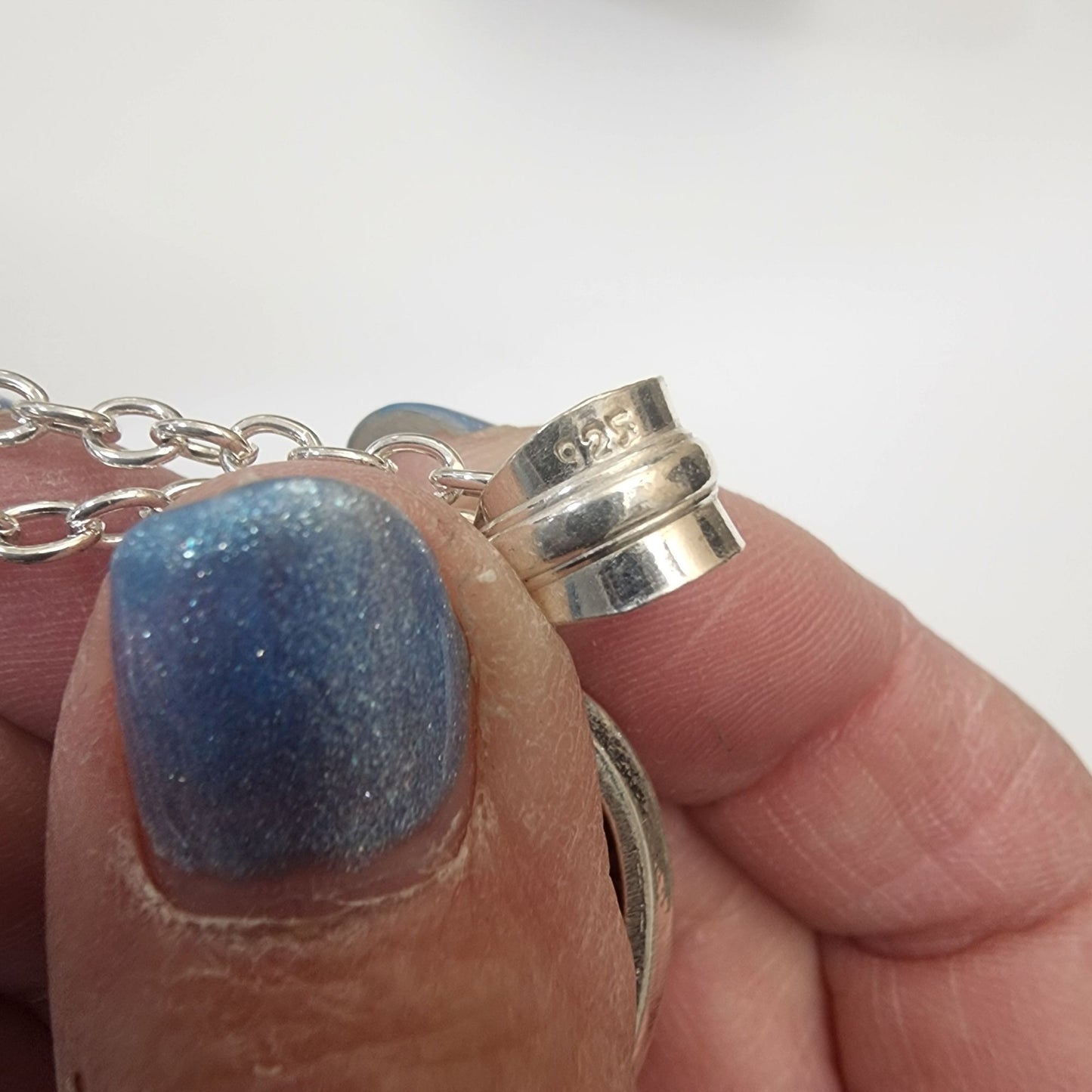 Handcrafted Purpurite Amethyst 925 Silver Pendant on Chain