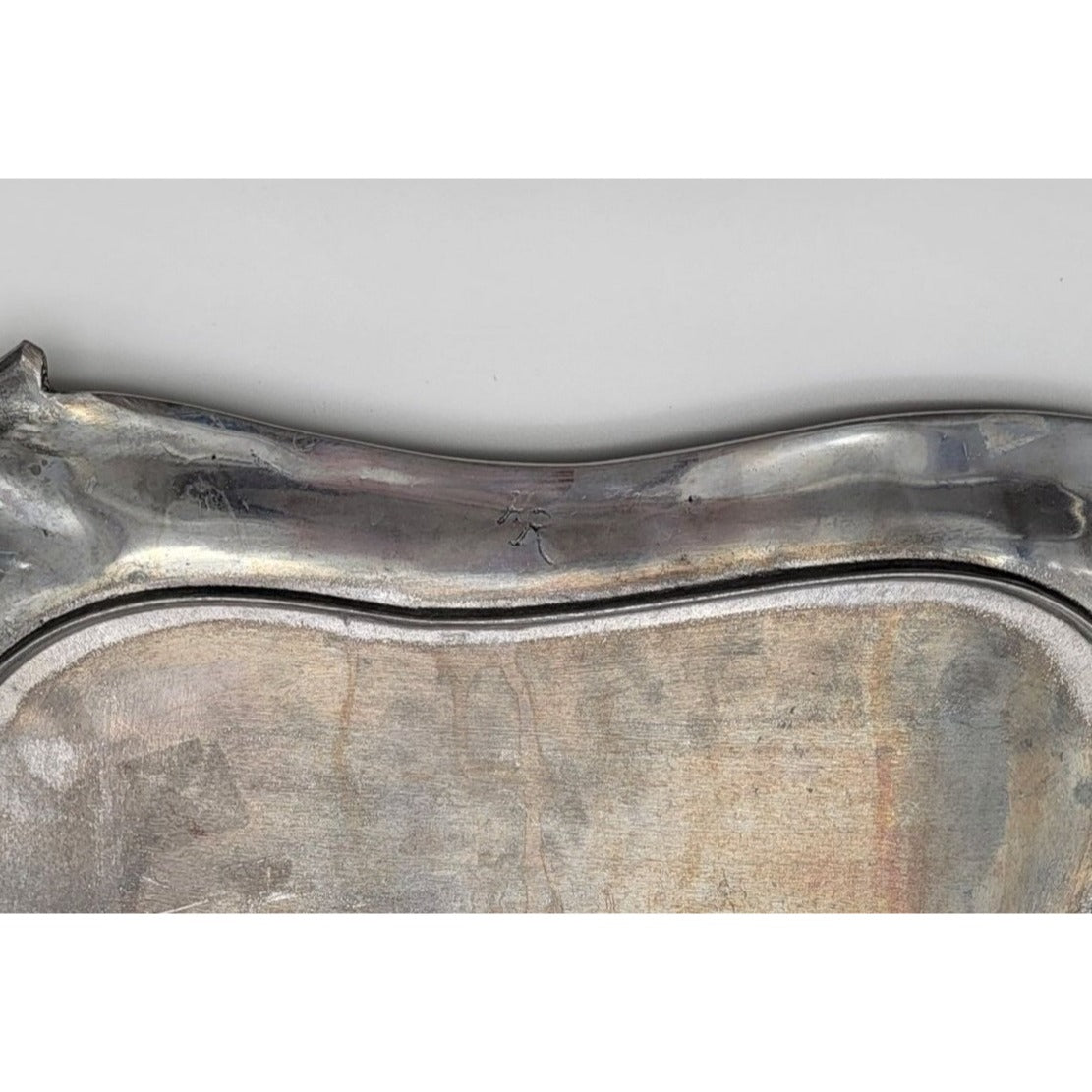 Vintage Hacienda Real Pewter Tropical Bird Serving Tray