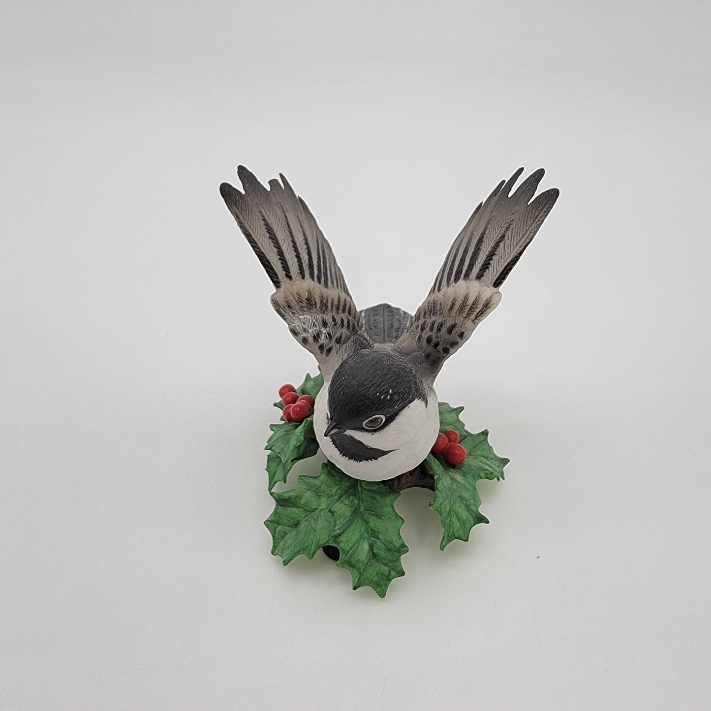 Lenox Chickadee Fine Porcelain Figurine With Holly & Berries - AS FOUND