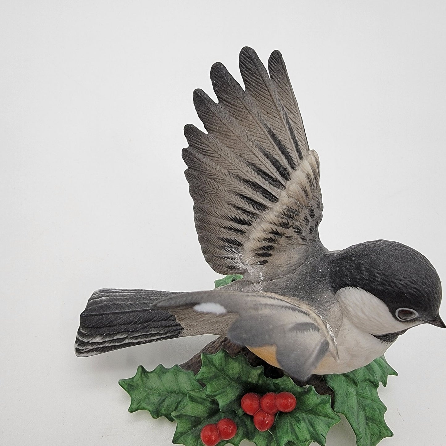 Lenox Chickadee Fine Porcelain Figurine With Holly & Berries - AS FOUND