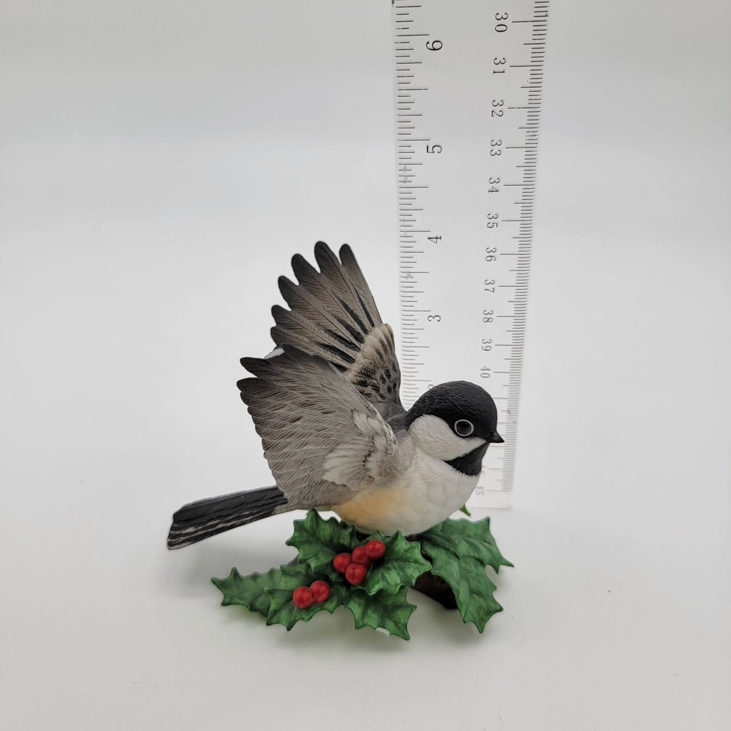 Lenox Chickadee Fine Porcelain Figurine With Holly & Berries - AS FOUND
