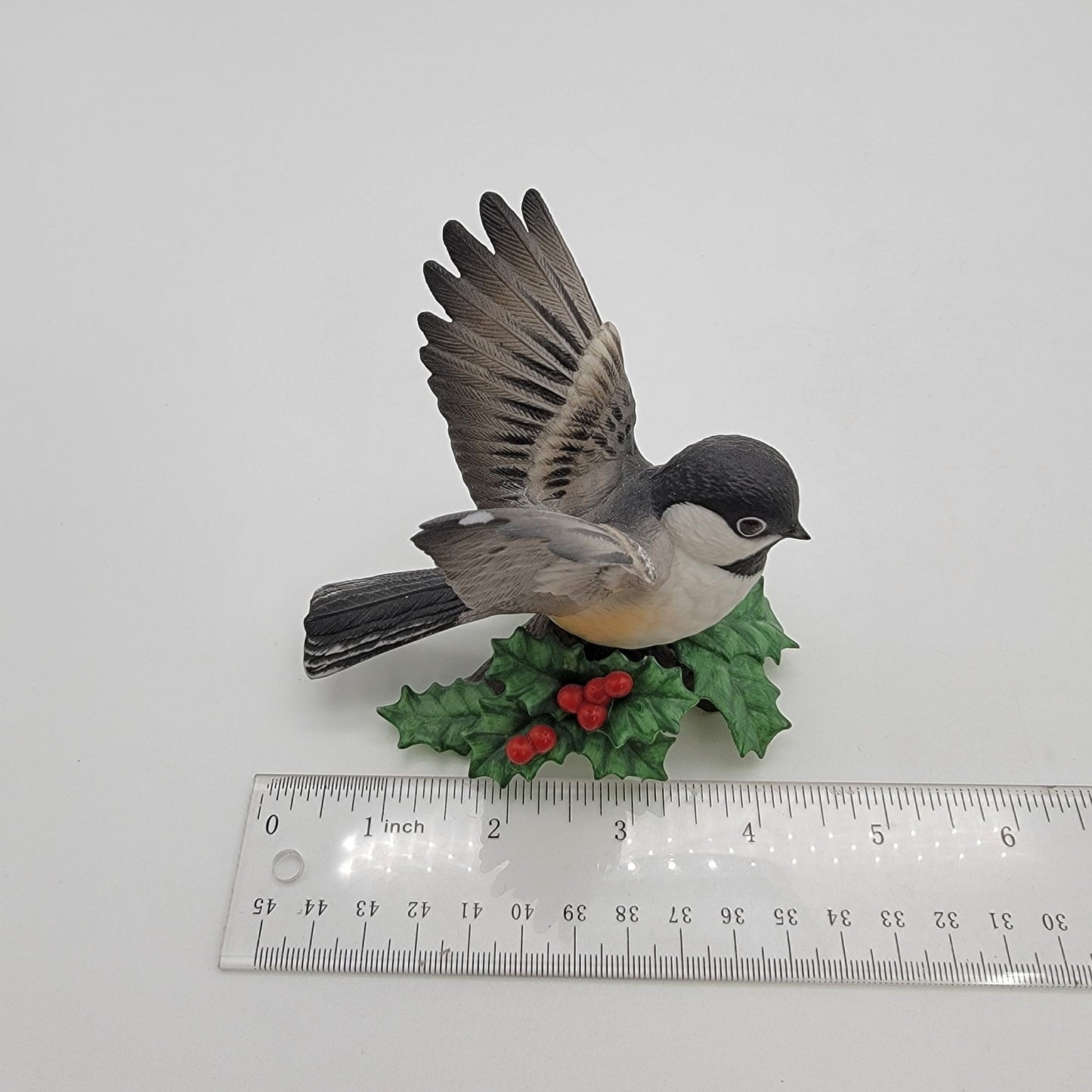 Lenox Chickadee Fine Porcelain Figurine With Holly & Berries - AS FOUND