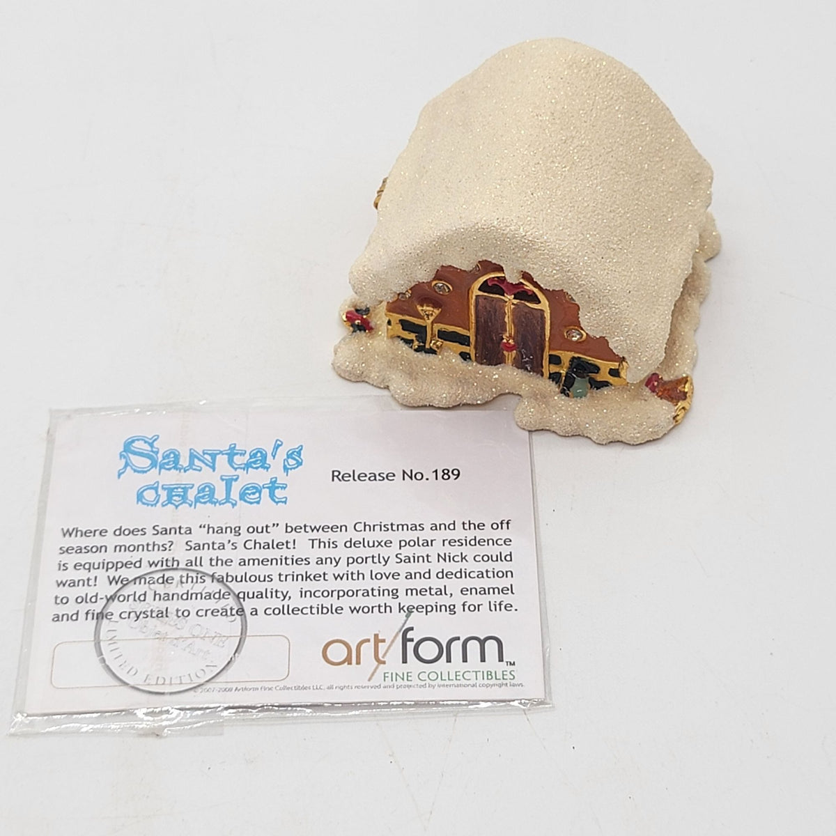 Objet d'art Santa's Chalet Trinket Box No. 189