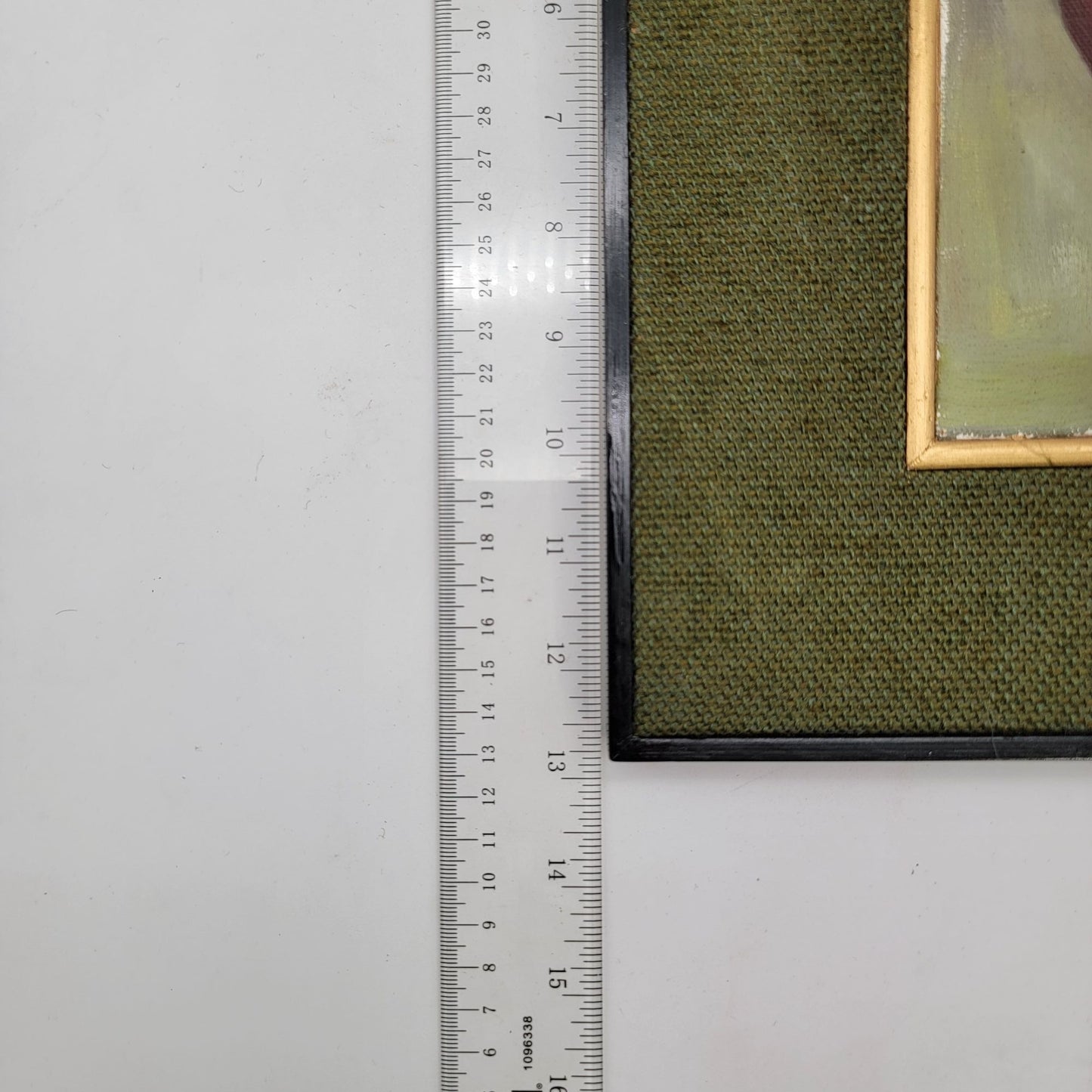 Vintage Paco Gorospe Still Life Original Painting - Red Apple - Matted Green Frame