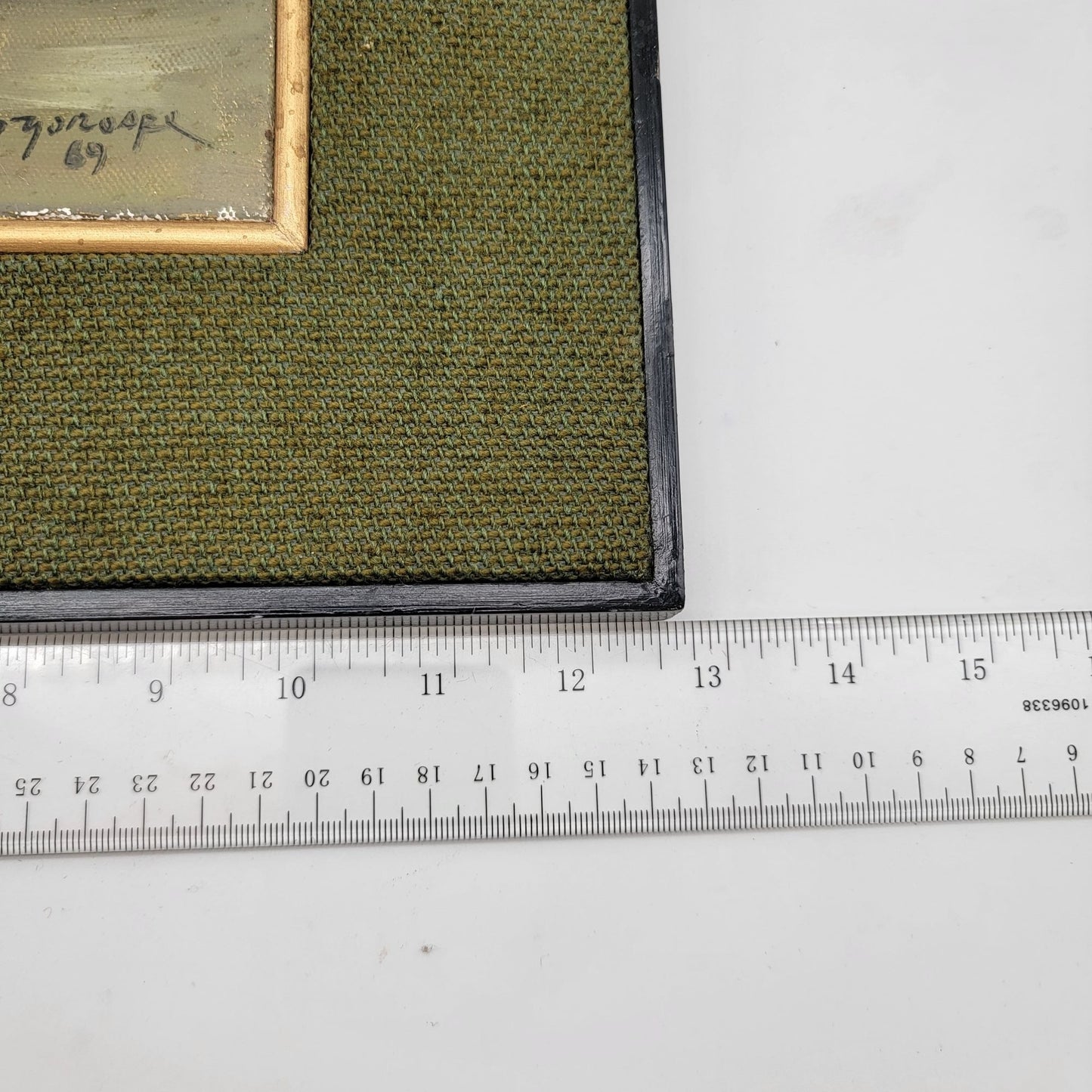 Vintage Paco Gorospe Still Life Original Painting - Red Apple - Matted Green Frame