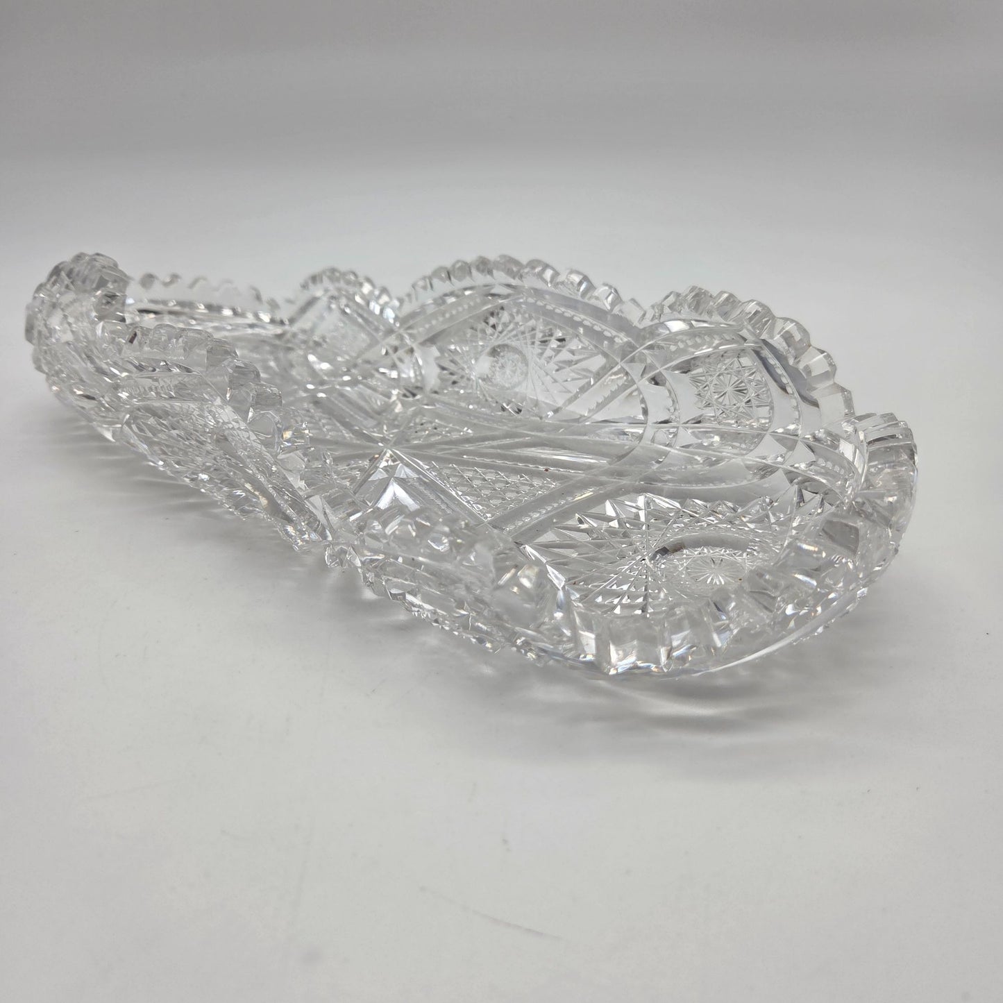 Antique American Brilliant Cut Glass Celery Tray