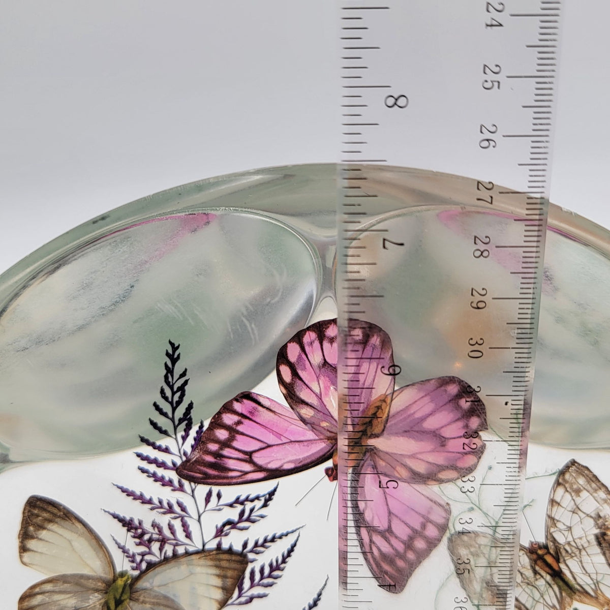 Large 1970s Faceted Lucite Butterfly Sculpture