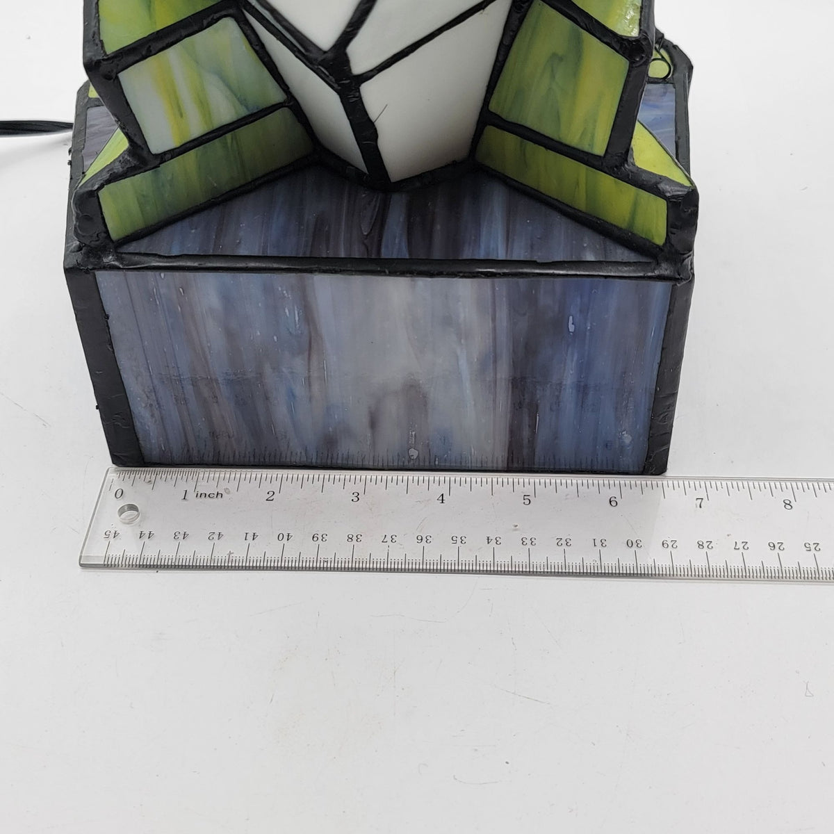 Large Tiffany Style Stained Glass Frog Accent Lamp
