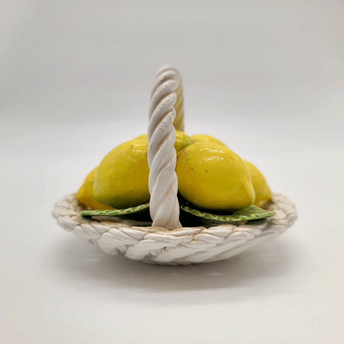 Italian Pottery Basket With Lemons