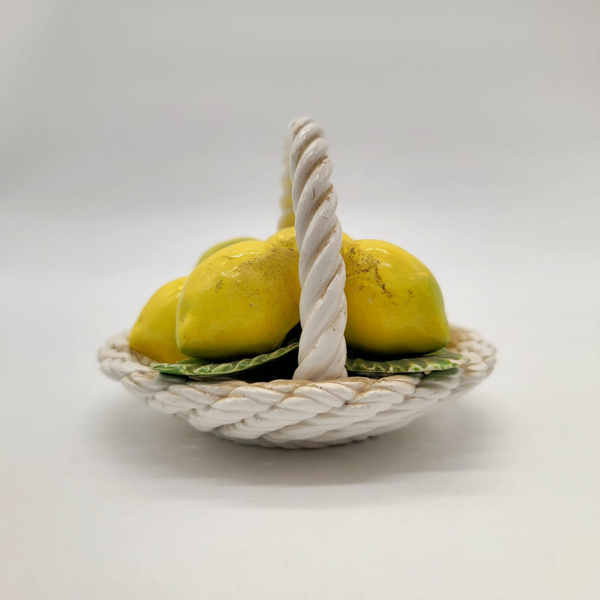 Italian Pottery Basket With Lemons