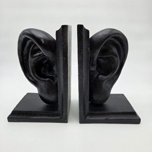 Unique Black Anatomical Ear Bookends