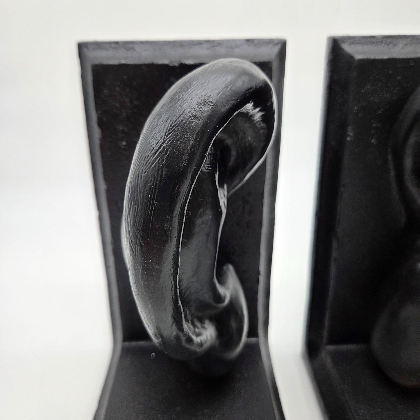 Unique Black Anatomical Ear Bookends