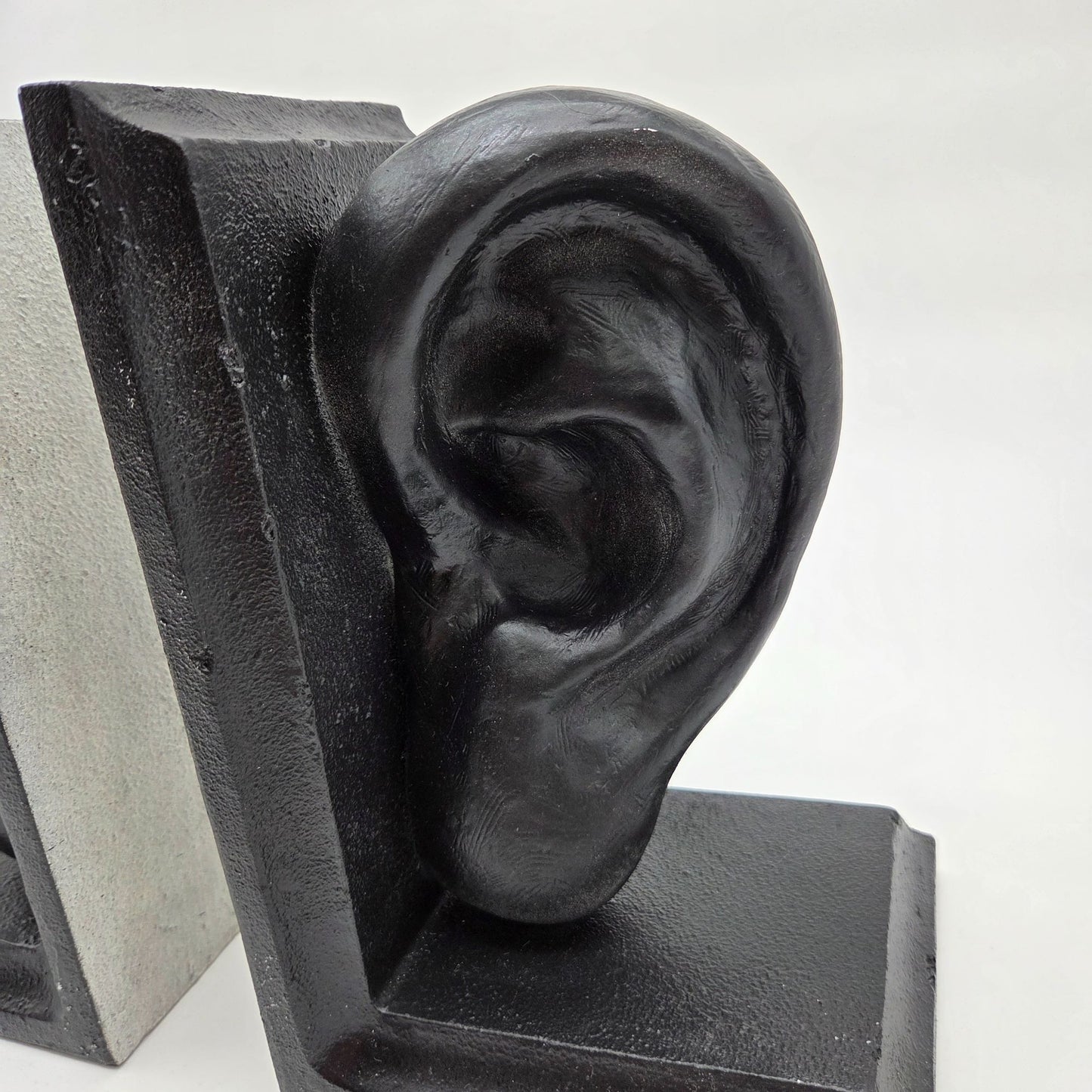 Unique Black Anatomical Ear Bookends