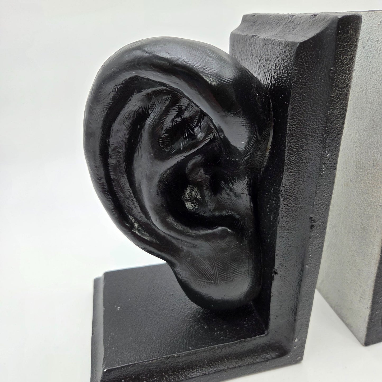 Unique Black Anatomical Ear Bookends