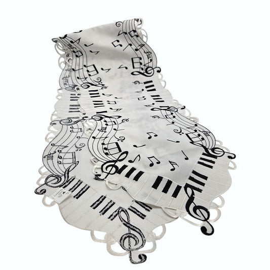 Piano Music Themed Table Runner
