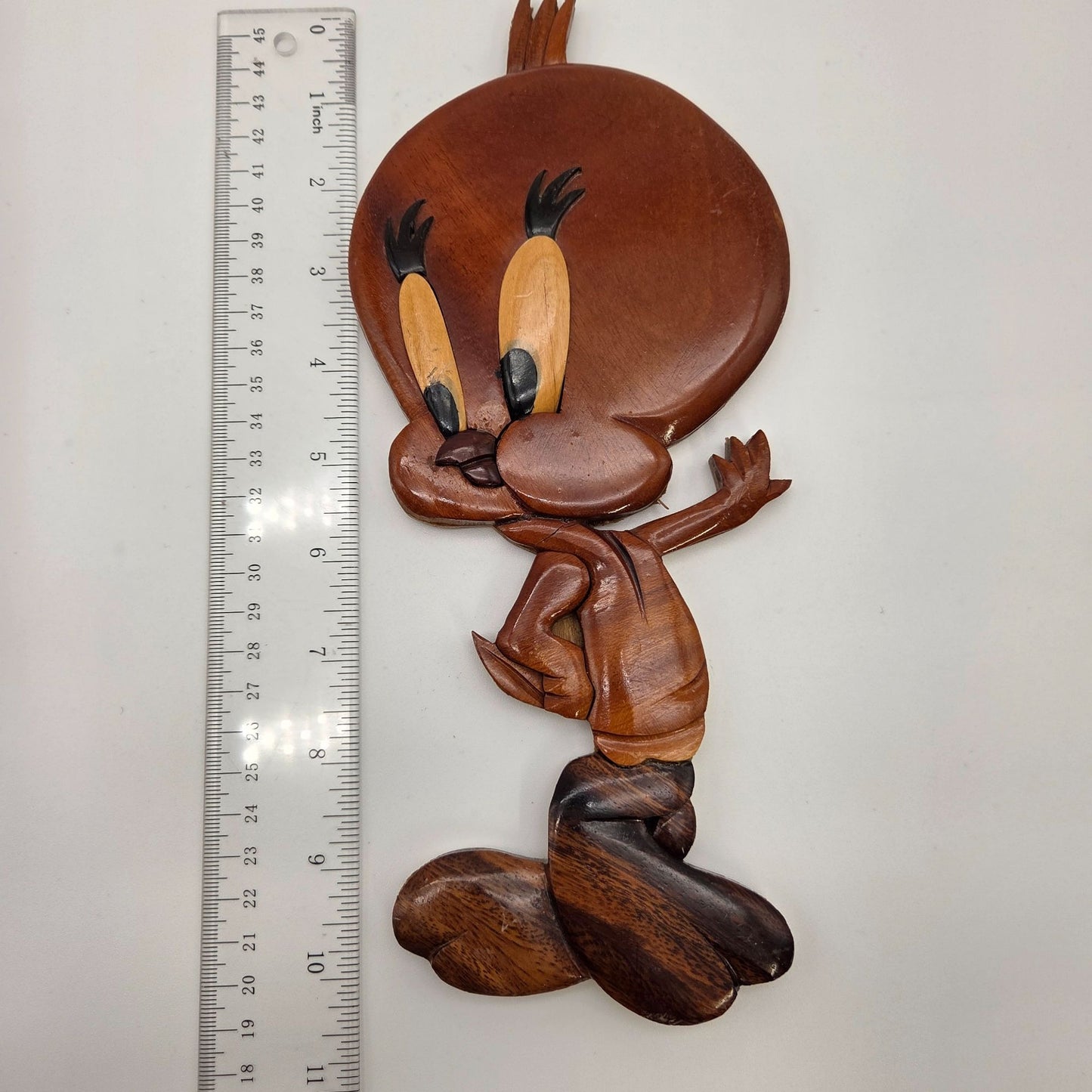 Handcrafted Intarsia Marquetry Wood Tweety Bird Wall Art