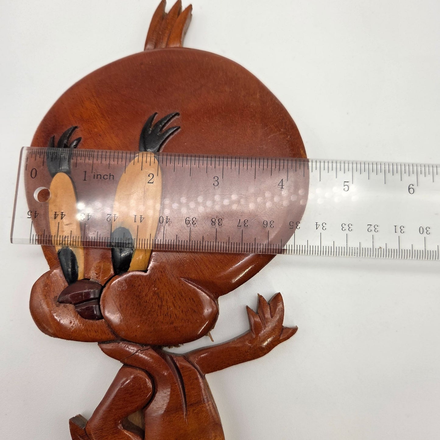 Handcrafted Intarsia Marquetry Wood Tweety Bird Wall Art