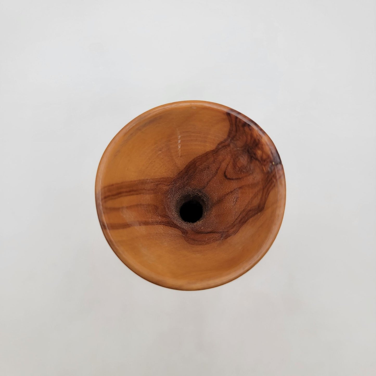 Hand Carved Tall Wood Vase