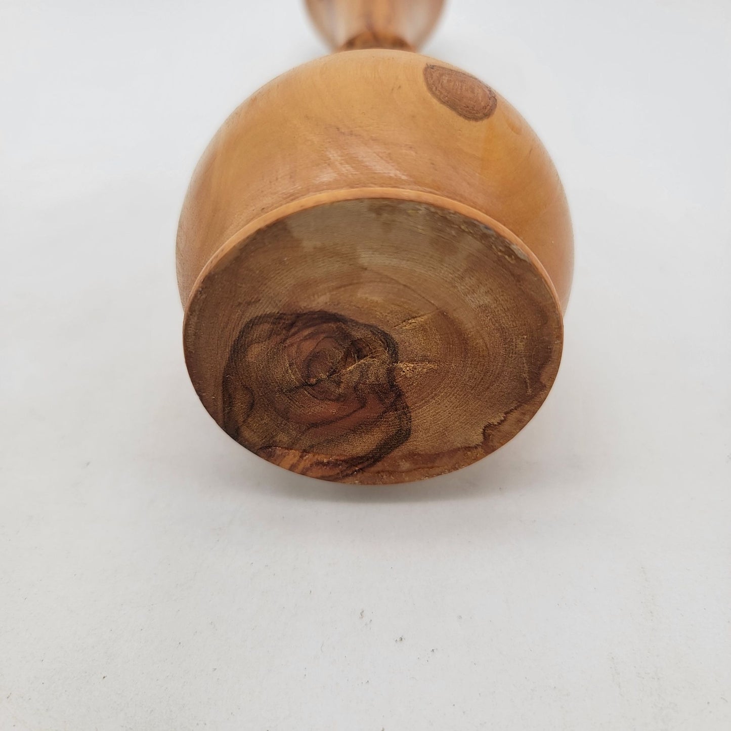 Hand Carved Tall Wood Vase