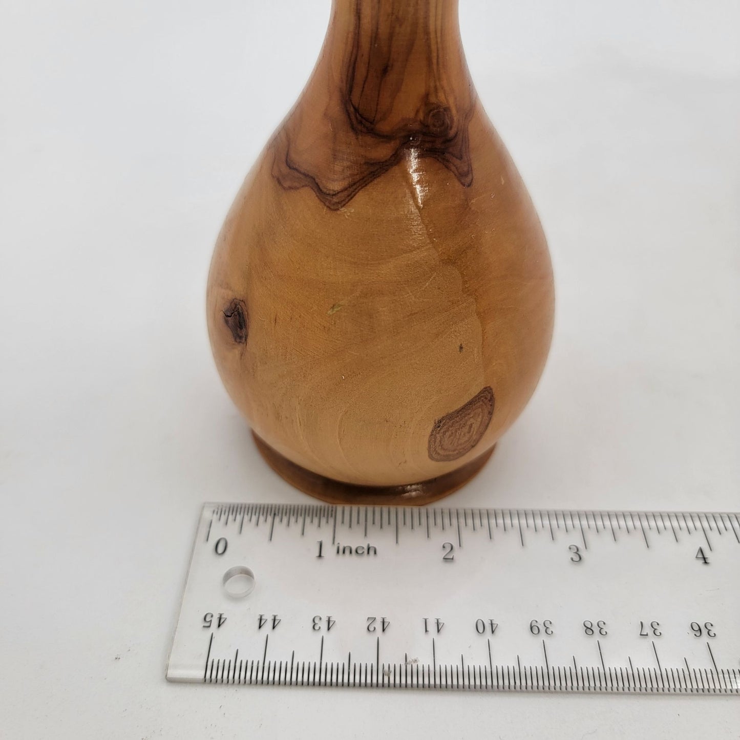 Hand Carved Tall Wood Vase