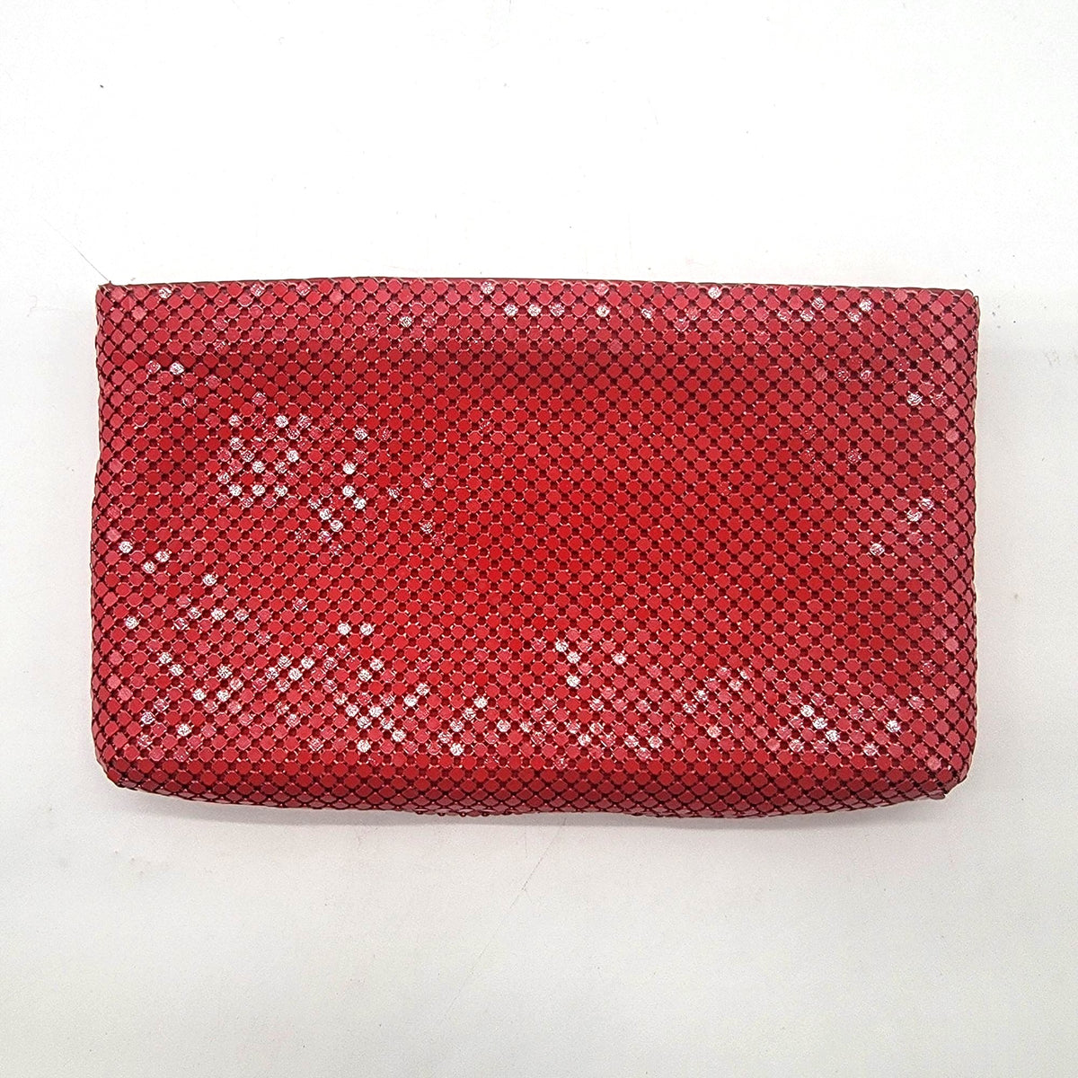 1980s Red Mesh Whiting & Davis Clutch Purse