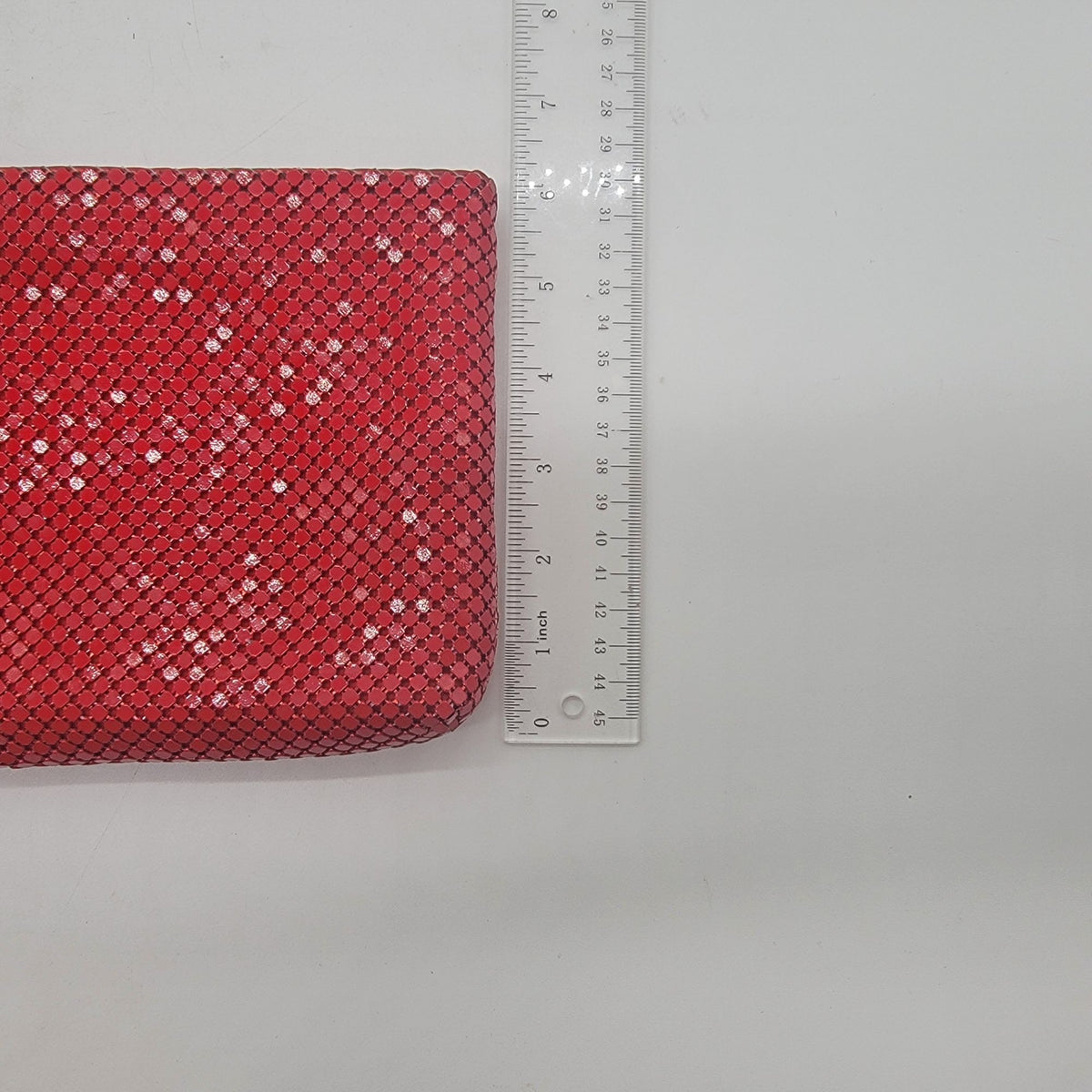 1980s Red Mesh Whiting & Davis Clutch Purse