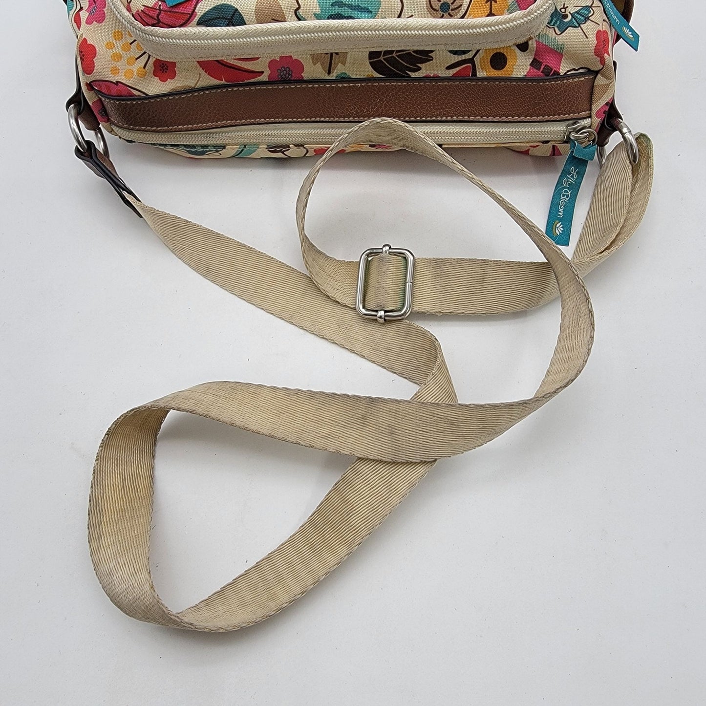 Lily Bloom Cat Print Organizer Crossbody Purse Adjustable Strap