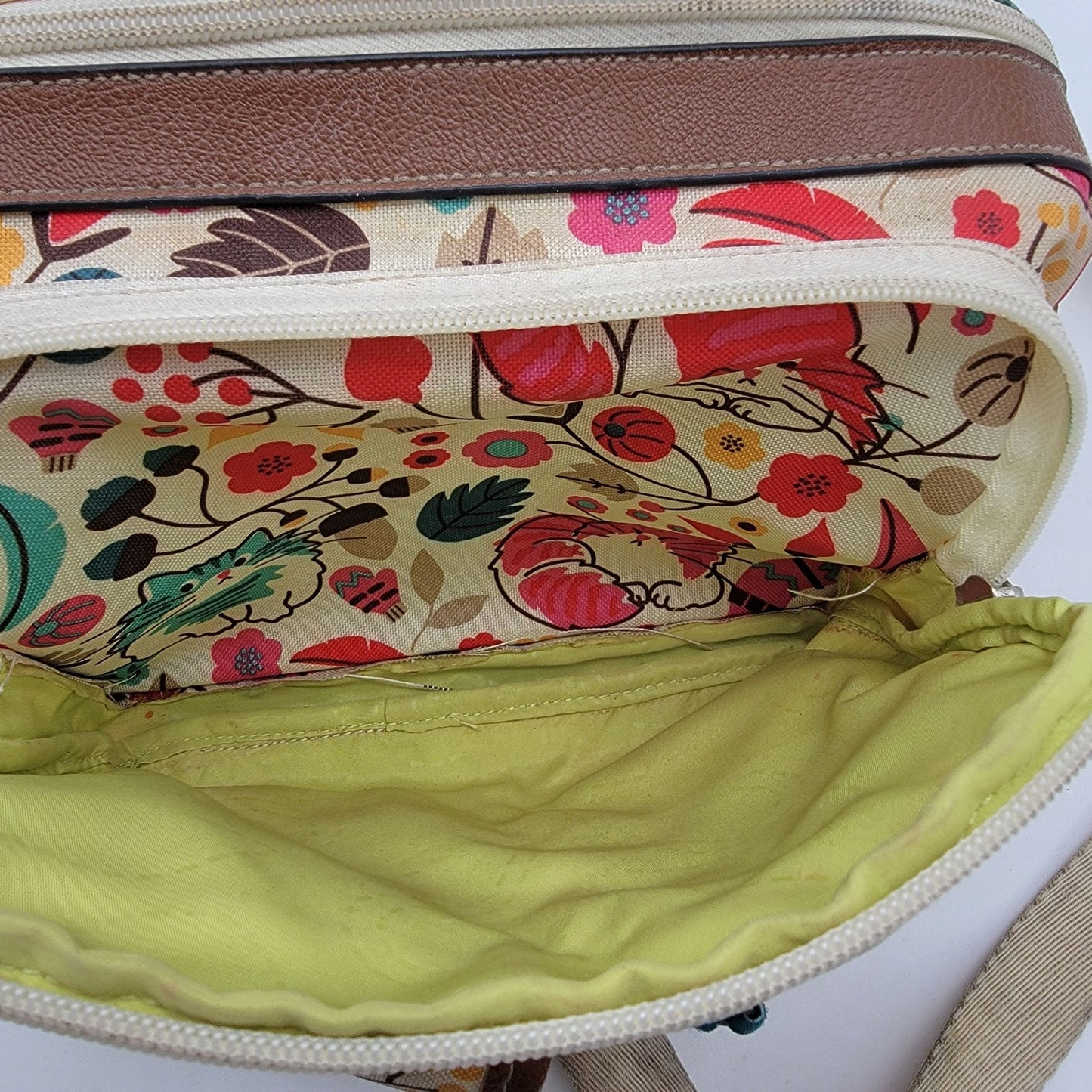 Lily Bloom Cat Print Organizer Crossbody Purse Adjustable Strap