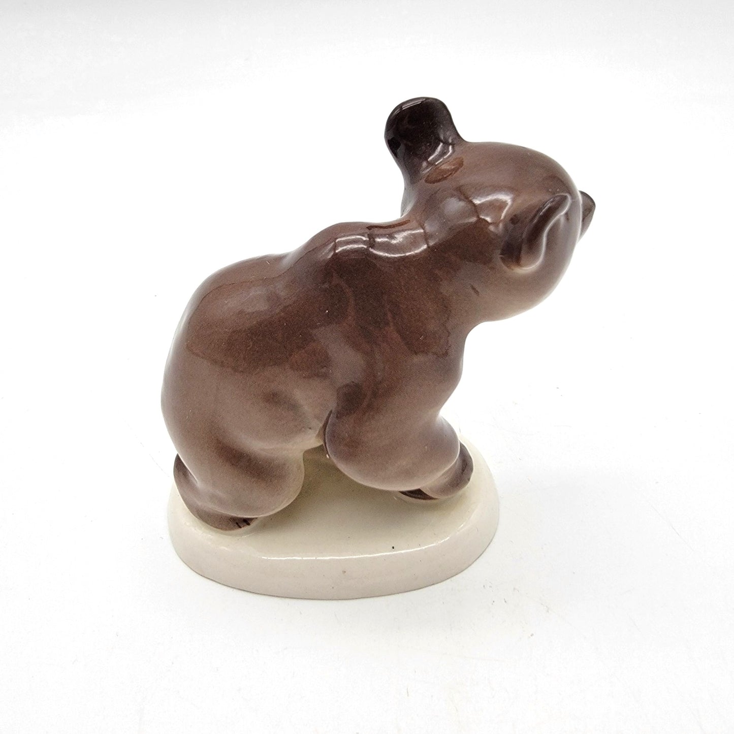 Vintage Lomonsov USSR Porcelain Brown Bear Figurine