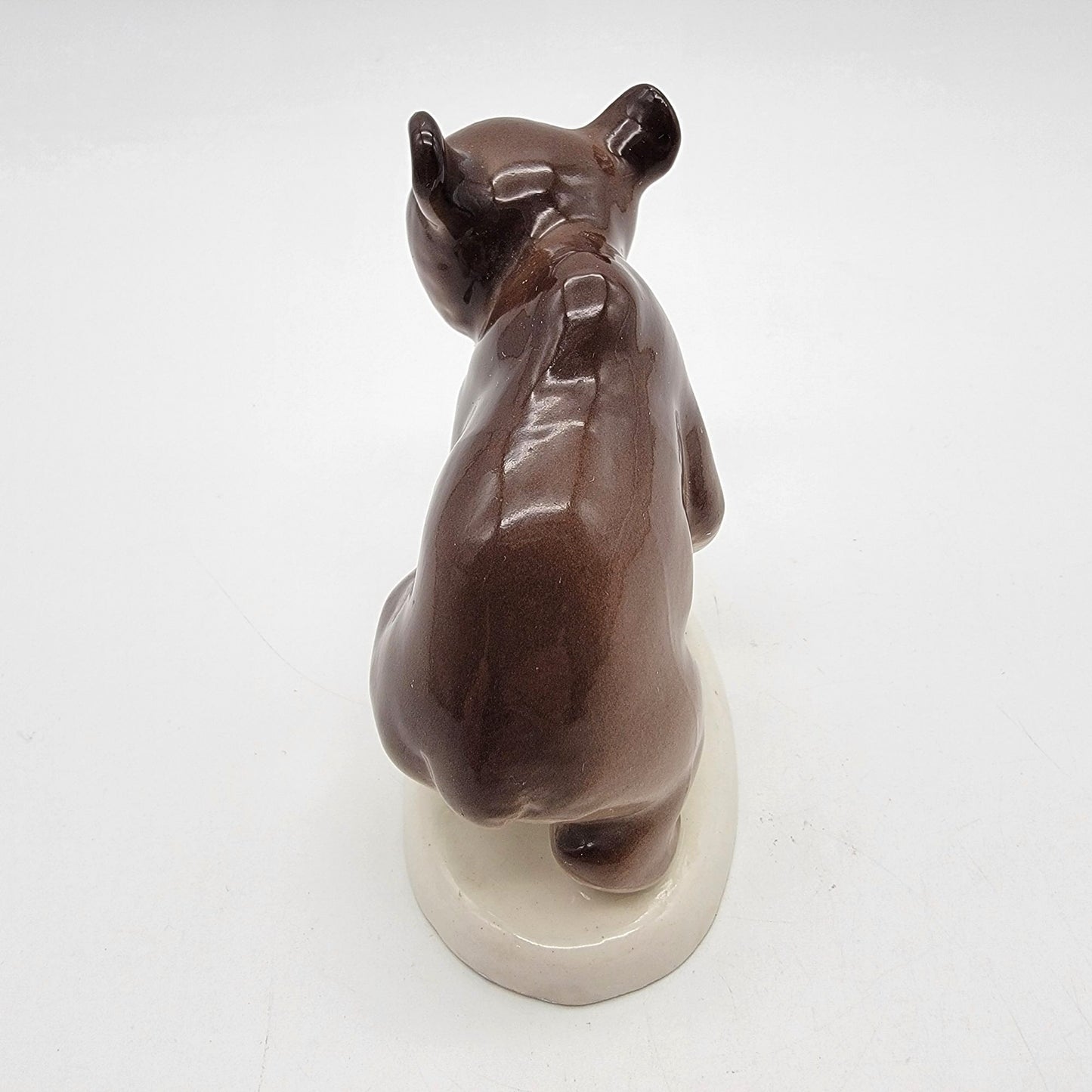Vintage Lomonsov USSR Porcelain Brown Bear Figurine