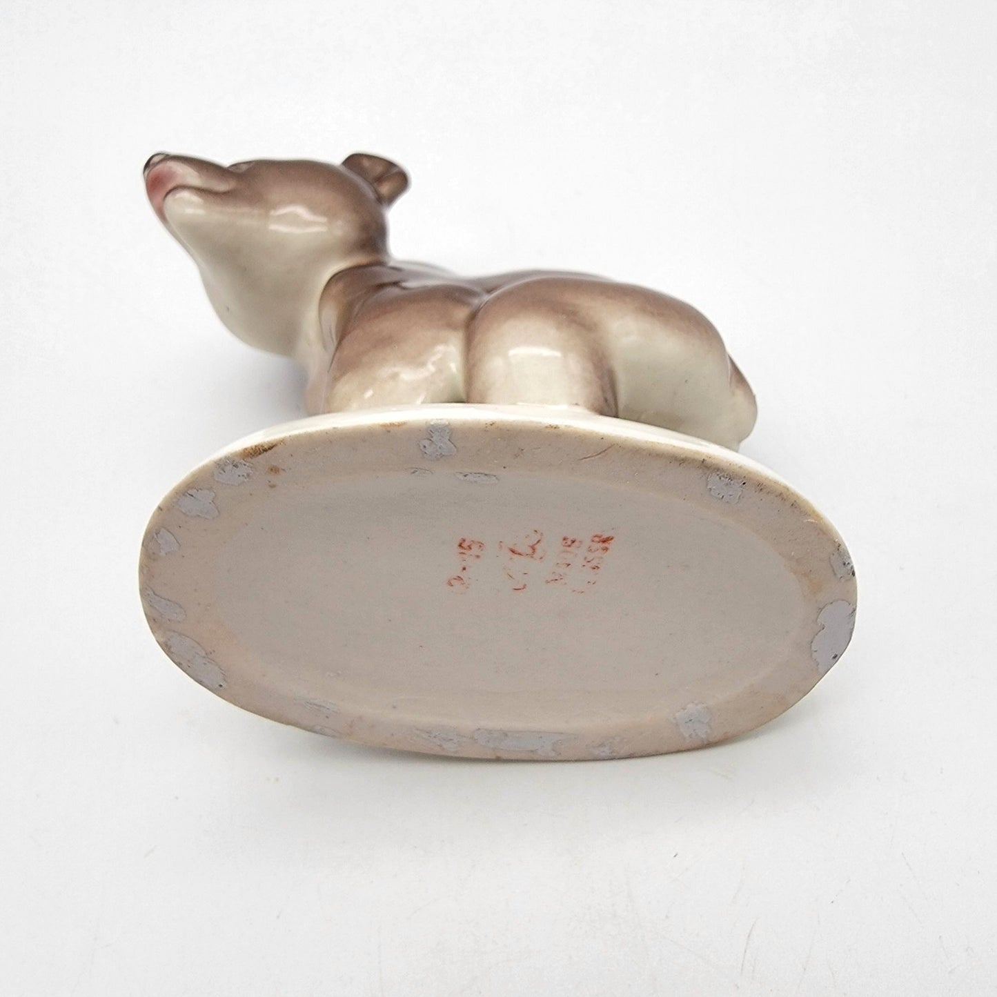 Vintage Lomonsov USSR Porcelain Brown Bear Figurine