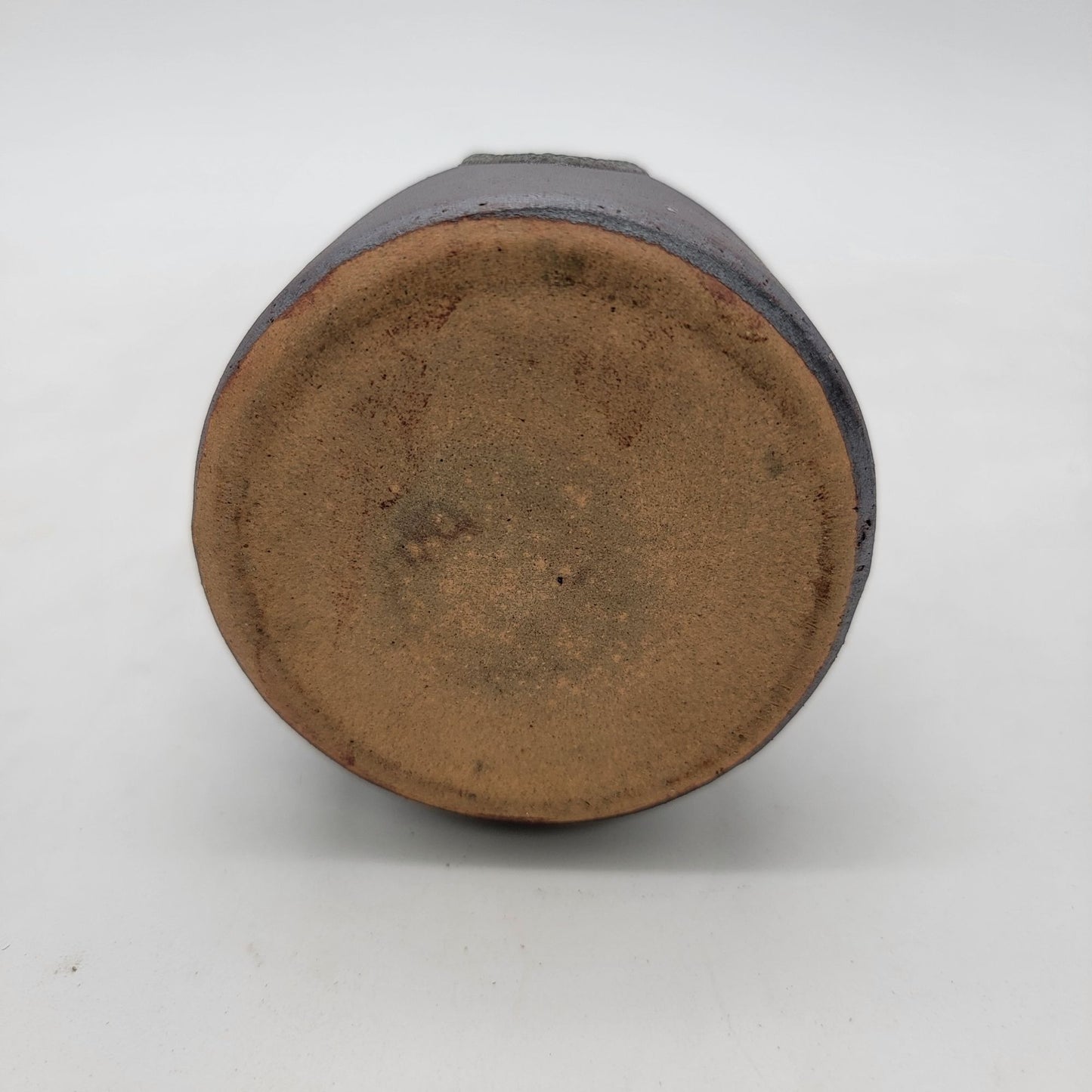 Vintage Handmade Raku Pottery Vase With Unique Textured Design