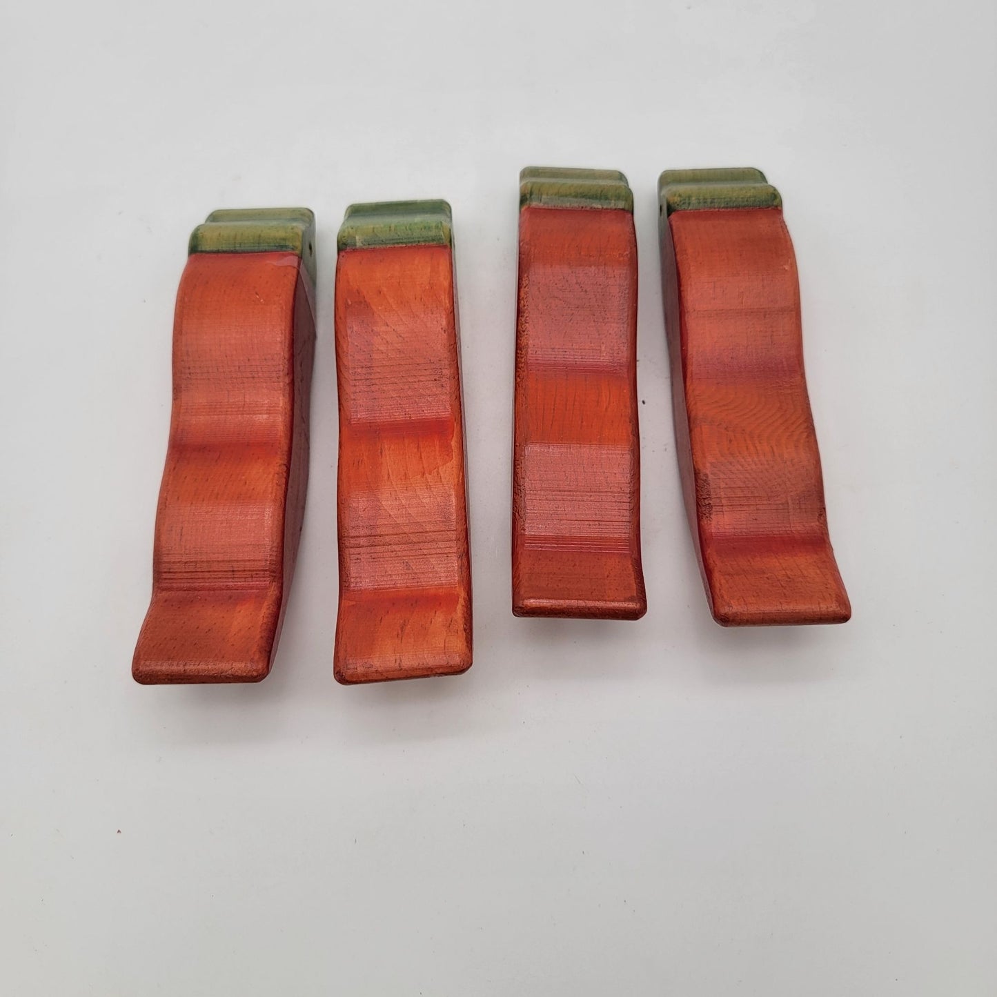 Vintage Wooden Chili Peppers Carrots Beads for Garland