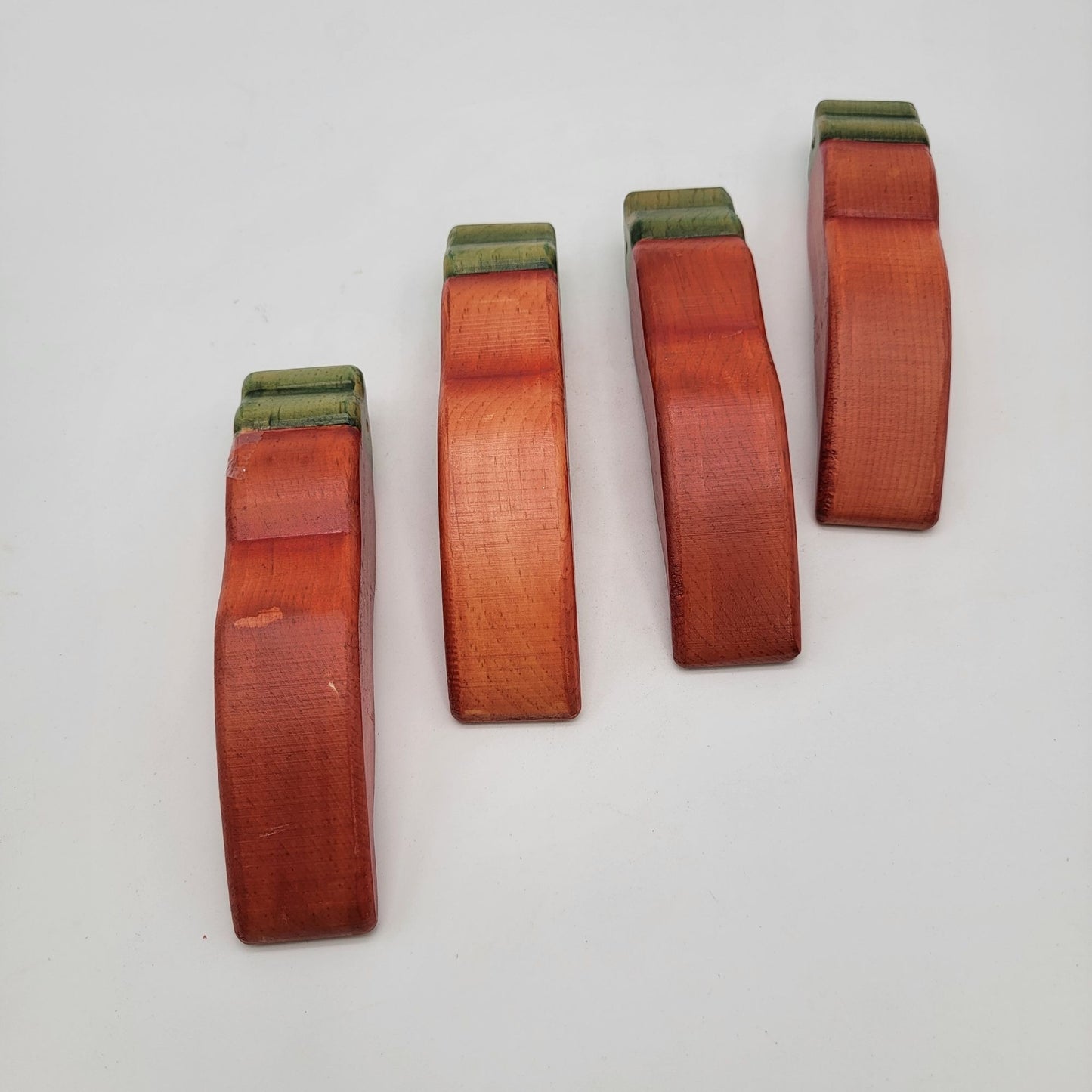 Vintage Wooden Chili Peppers Carrots Beads for Garland