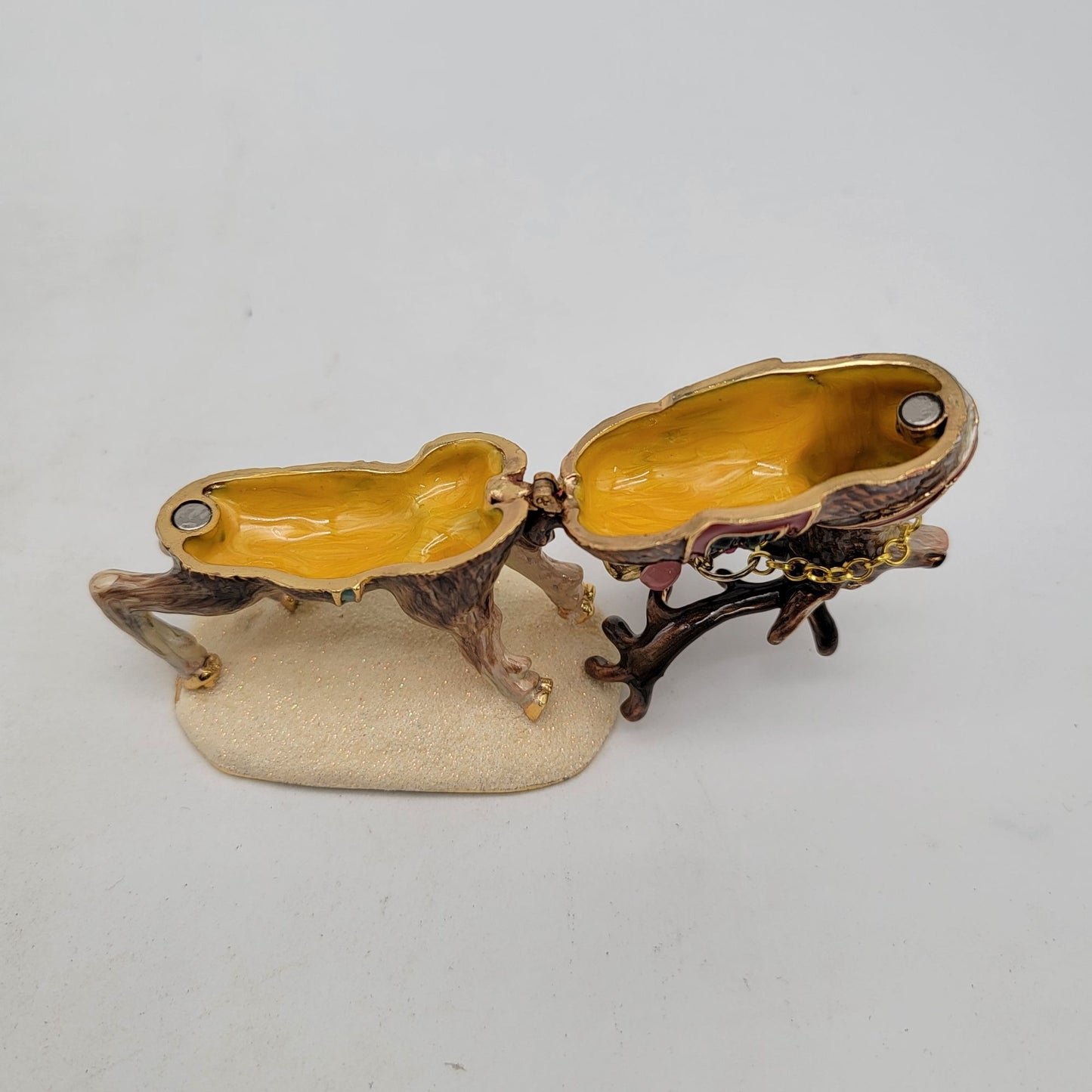 Objet D'Art  "Prancer" Christmas Reindeer Jeweled Enameled Trinket Box Release #190